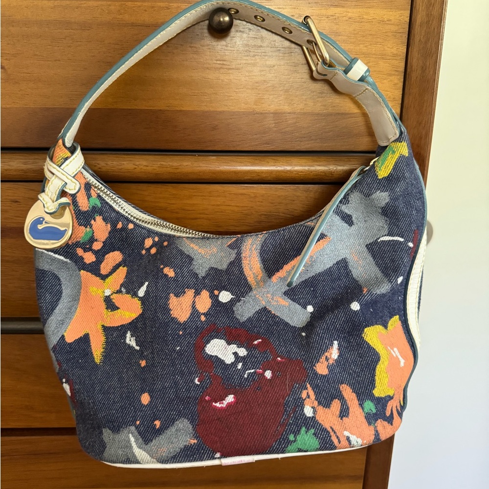Dooney & Bourke Multicolor Vintage Denim Hobo Bag